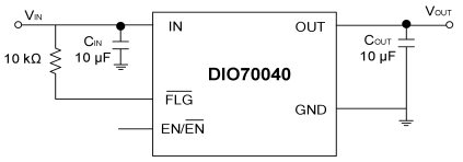 Schematic - DIOO Microcircuits DIO70040 Power Distribution Switch ICs